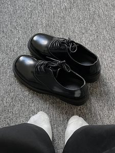Personnalisation d'usine, personnalisation du logo, OEM, ODM. Chaussures Derby pour hommes, style britannique, décontractées, semelle épaisse de 7 cm, augmentant la taille. - Product Image 2
