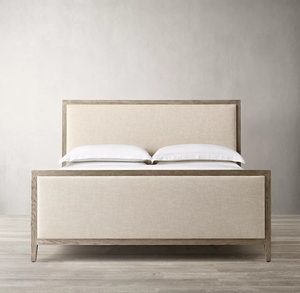 American Style Solid Wood Soft Bag Cloth <b>Double</b> <b>Bed</b> Simple Design Bedroom Hotel Villa Customizable Furniture - Product Image 5