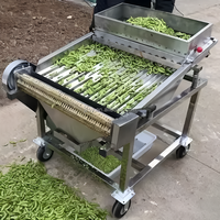 Machine commerciale de retrait de peau de soja vert humide 160 kg/h/décortiqueur Edamame frais/machine à éplucher les pois automatique