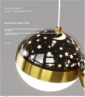Lustres suspendus modernes à LED à 3 anneaux, à intensité variable, pour cuisine, hôtel, salon, décoration Starry Reflection