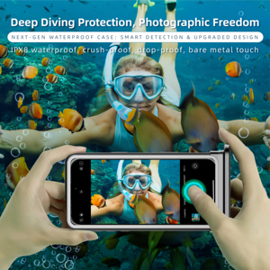 Wasserdichte Schnorchel-Tauch-Foto-Video-Hüllen für iPhone 12 13 14 15 16 Pro Max Professional Unterwasser-Telefon hülle - Product Image 3