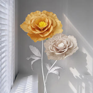 Fleurs de pivoines artificielles faites à la main Fournitures de décoration de mariage Derniers modèles de fleurs artificielles soigneusement sélectionnées - Product Image 1