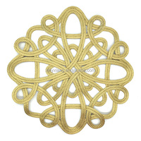 Napperons de Passementerie en gros d'usine, napperon de corde de noeud chinois fait à la main, tapis de fleur de tissage de noeud chinois