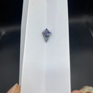 2CT Customized Loose Moissanite Diamond Special Kite Shape 7*11mm Gray Brilliant Cut Certificate for moissanite Jewelry Making
