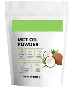 OEM Soluble Dans L'eau De Qualité Alimentaire MCT poudre Triglycérides À Chaîne Moyenne Organique c8 Mct Poudre D'huile