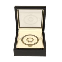 Boîte à bijoux en bois haute brillance avec fenêtre en acrylique, logo personnalisé, insert en mousse, boîte de rangement de luxe pour bracelets, pendentifs, emballage cadeau