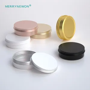 100ml 100g yuvarlak teneke konteyner metal pomade can güneş kremi korumak teneke kutu ambalaj kapaklı kavanoz cilt bakım kremi