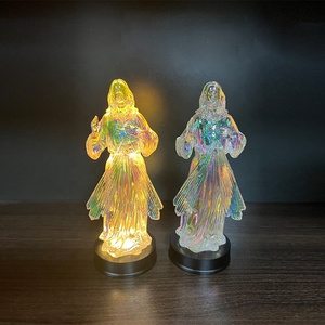Promosi pabrik Resin agama Resin patung Yesus dan Perawan Maria lampu LED barang agama Katolik - Product Image 1