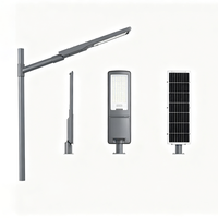Lampe solaire LED extérieure IP65 avec corps en aluminium, télécommande, détecteur de mouvement et stockage de batterie pour utilisation sur autoroute