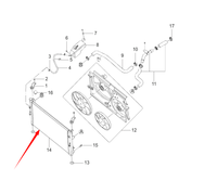 Tuyau de refroidissement inférieur 1301100HB du radiateur au couvercle du thermostat pour Q7 16-19 3.0T, tuyau d'eau de refroidissement du moteur automatique