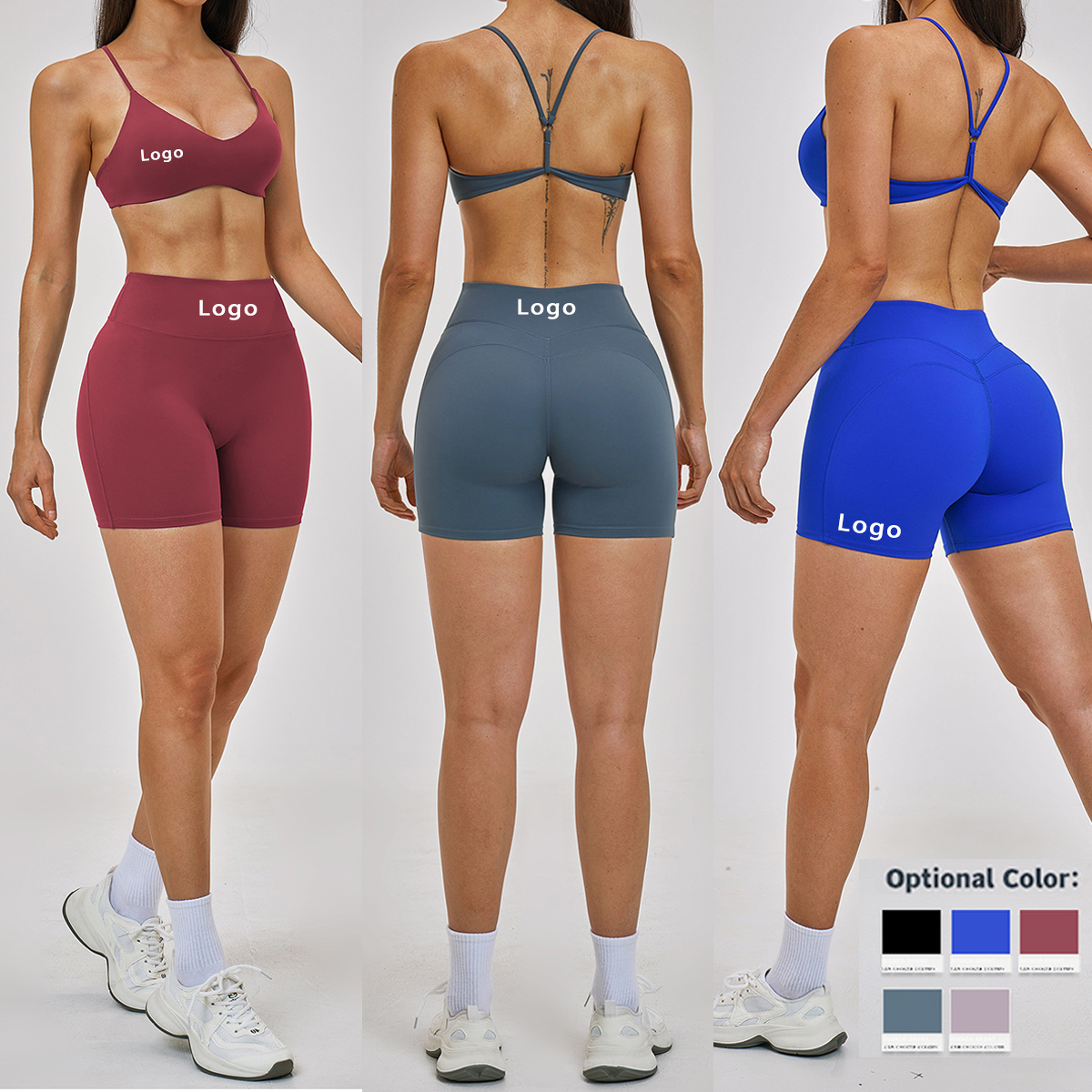 Spring New Solid Back Yoga Suit Outerwear Slimming Fitness Clothes Quick-drying 2-Piece Set TZ2546-1 Manufacturer