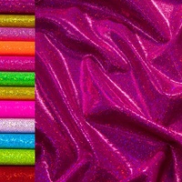 Tela Elástica Brillante con Puntos Holográficos, Spandex de 4 Vías, Multicolor, 200GSM, para Gimnasia, Danza y Ropa Interior
