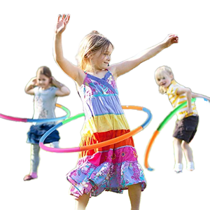 Giá Rẻ Nhà Máy Giá Ánh Sáng up Hoola Hoop Có Thể Tháo Rời Đầy Màu Sắc Trẻ Em Hoola Hoop Eo Và Cơ Thể Giảm Béo Thể dục nhịp điệu Trẻ Em - Product Image 2