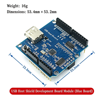 USB Host Shield תואם ל-Google ADK מתאים ללוחות/מודולים של MEGA ו-MAX3421