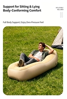 Fauteuil gonflable floqué à gonflage et dégonflage instantanés avec pompe à air intégrée, canapé gonflable portable, design moderne pour extérieur, camping, maison, bureau