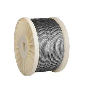 Factory supply din3055 6x7+fc zinc plated steel wire rope