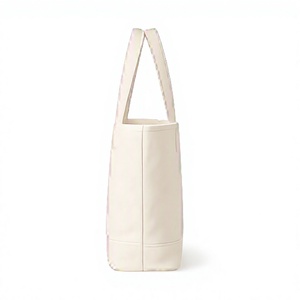 Sac fourre-tout en toile de coton 100% économique, grand format, couleur crème, avec fermeture éclair, personnalisable avec logo, réutilisable pour les courses et la plage - Product Image 2