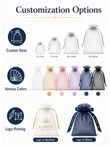 Organza Mesh Net Drawstring Bag Eco-Friendly for Vegetable and Fruit Promotion with Custom Colors - Product Image 6