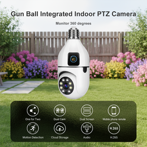 Ampoule Wifi E27 Caméra <span class=keywords><strong>de</strong></span> <span class=keywords><strong>surveillance</strong></span> à double objectif PTZ 4MP Caméra IP intérieure CCTV avec vision nocturne et enregistrement Suivi intelligent <span class=keywords><strong>de</strong></span> la maison <span class=keywords><strong>YI</strong></span> IOT - Product Image 6