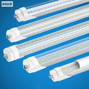 JESLED T8 8ft FA8 Bulbs 4000K 5000K 6500K Clear Frosted Cover 45W 50W 72W 90W LED Tube Lights T8 Light Bulbs Replacement FCC ETL