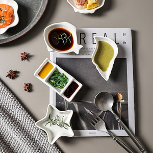 Assiette en céramique blanche simple pour assaisonner la sauce <span class=keywords><strong>vinaigre</strong></span> Hot Pot Dip Party Occasions et Snack Servir - Product Image 4