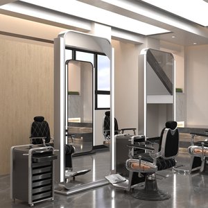 Espejo de Salón con Marco <span class=keywords><strong>Dorado</strong></span>, Rectangular Redondeado, con Luz LED Lateral, de Cuerpo Entero - Product Image 4