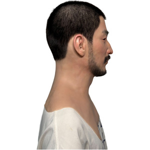 High Quality Custom Realistic Halloween Human Old Men Face Soft Celebrity Silicone Male Mask - Product Image 4