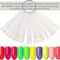Présentoir transparent pour faux ongles, nuancier de couleurs, carte d'affichage, modèle de vernis gel, support d'échantillons pour nail art, accessoire d'outils de manucure en acrylique