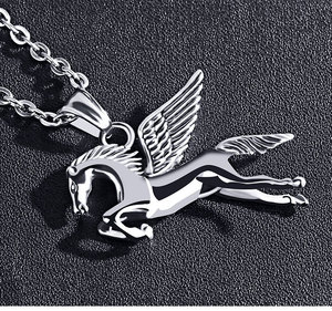 สร้อยคอจี้รูปม้าเพกาซัส ตัวอย่างสินค้าฟรี สไตล์พังก์ โลหะผสม สร้อยคอผู้ชาย สไตล์เรโทร จี้รูปม้า 12 ราศี - Product Image 3
