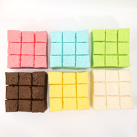 Jouet anti-stress en PU à rebond lent, imitation tofu, pain à pétrir, texture collante, chocolat à neuf compartiments, 9,5 CM, vente en gros