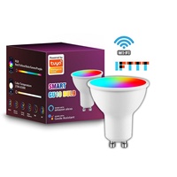 Foco LED Inteligente WIFI G10 Tuya de 5W, Regulable, con Control Remoto, Cuerpo de Aluminio, Control por Voz con Alexa y Google, Alimentación CA, CRI