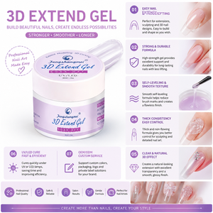 Nouveau Gel <span class=keywords><strong>d</strong></span>'Extension 2026 Sans Chaleur Ni Douleur pour Ongles Acryliques, Gel de Construction LED/UV Dur Type Jelly Poly pour Extension <span class=keywords><strong>d</strong></span>'Ongles - Product Image 4