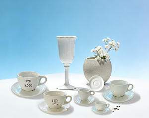 ชุดถ้วยกาแฟเซรามิกผนังหนาอย่างดี เป็นมิตรกับสิ่งแวดล้อม มีหลายขนาด พร้อมจานรอง - สามารถปรับแต่งได้ สำหรับเอสเพรสโซ เดมิทาส คาปูชิโน และชา - Product Image 3