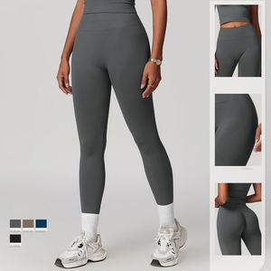 Phổ biến liền mạch phù hợp với Yoga 5 mảnh thể thao Áo Sơ Mi Crop Top xà cạp quần áo tập thể dục tập thể dục bài hát - Product Image 3