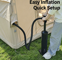 Tente de camping gonflable Ridge pour l'extérieur, une chambre, imperméable, spacieuse, installation facile, abri de glamping de luxe, Oxford 5-8 Air Dome