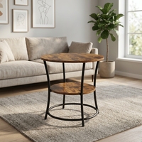 Table basse extensible moderne en bois massif et MDF avec structure en fer, design écologique pour les salons d'appartements