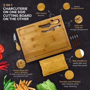 Набор из нержавеющей стали, тарелка для сыра, сервировочный поднос с набором ножей - Product Image 3