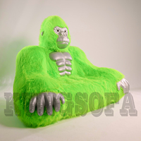Canapé Gorille Pliable Facile, Canapé Lit Singe en Fourrure, Meuble pour Salon, Chaise Gonflable King Kong en Fourrure, Canapé à Vendre