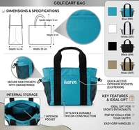 Bolsa Deportiva con Múltiples Bolsillos y Asas Cómodas para Transportar, Ideal para Prácticas de Golf, Eventos Deportivos y Viajes