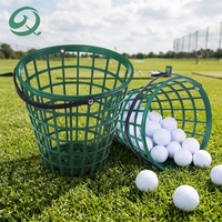 Ventes chaudes Organisateur de rangement pour balles de golf Accessoires Panier en plastique pour balles de golf Contient 100 balles Conteneur pour balles de golf Seau pour terrain de golf