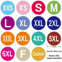 Étiquettes autocollantes en papier couché imprimées en couleur, numérotées, de 2,5 cm (1 pouce), pour la classification des vêtements, des chaussures, des chapeaux et des aliments