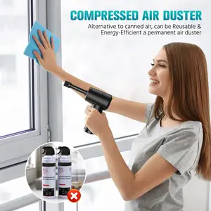 Cordless AIR Duster Replacement For Compressed Spray Gas Cans Rechargeable Blower For Computer Keyboard And Electronics Clean