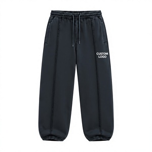 New Wholesale Custom Men's <b>Vintage</b> Acid Wash Baggy Sweatpants Heavyweight Streetwear Joggers Fleece Wide Leg <b>Track</b> <b>Pants</b> - Product Image 3