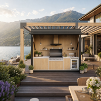 Îlot de cuisine extérieur modulaire de luxe Vestael pour les projets de villas et de patios modernes