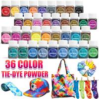 Nouvelle poudre de teinture à froid 36 couleurs, flacon de 30g, teinture réactive sans bouilloire pour tissus, pigment pour vêtements DIY et artisanat pour enfants