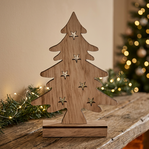 Wooden <b>Christmas</b> <b>Tree</b> <b>Stand</b> Tabletop Ornament Carved Holiday Decor Traditional Style Handmade <b>Tree</b> Shape - Product Image 3