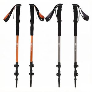 Bâtons de randonnée et de trekking d'extérieur avec corps télescopique en alliage d'aluminium à trois sections et embout en <span class=keywords><strong>acier</strong></span> tungstène - Product Image 1