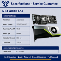 NVIDIA RTX 4000 Ada Génération 20GB GDDR6 ECC GPU pour Station de Travail PCIe 4.0 Monocarte