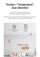 Detector de Humo Zigbee Tuya SM200 con Sensor de Calor, Alarma de Incendio Inalámbrica Inteligente para Seguridad del Hogar, Compatible con SmartLife