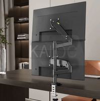 Support double moniteur KALOC DH200 réglable en hauteur, compatible 3-9 kg, avec concentrateur USB, support d'ordinateur avec bras double pour moniteur 10 kg